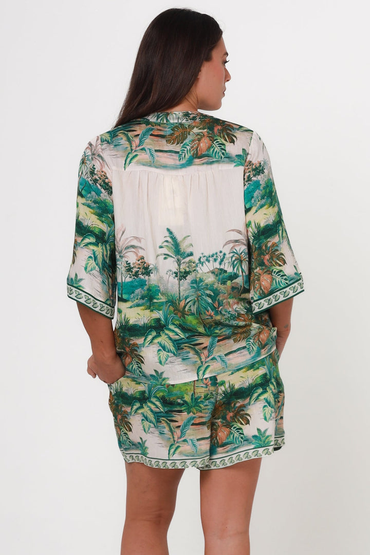 Amarylis Dark Green Palm Top