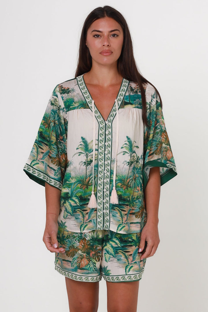 Amarylis Dark Green Palm Top