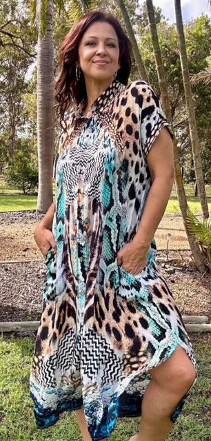 Amazon Shift Midi Dress