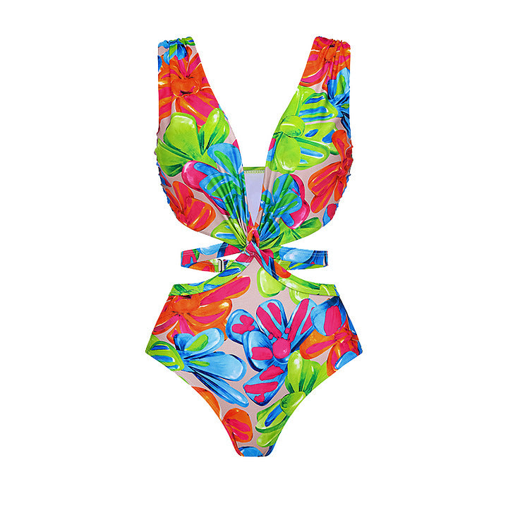 Midriff Outfit One-Piece Swimsuit