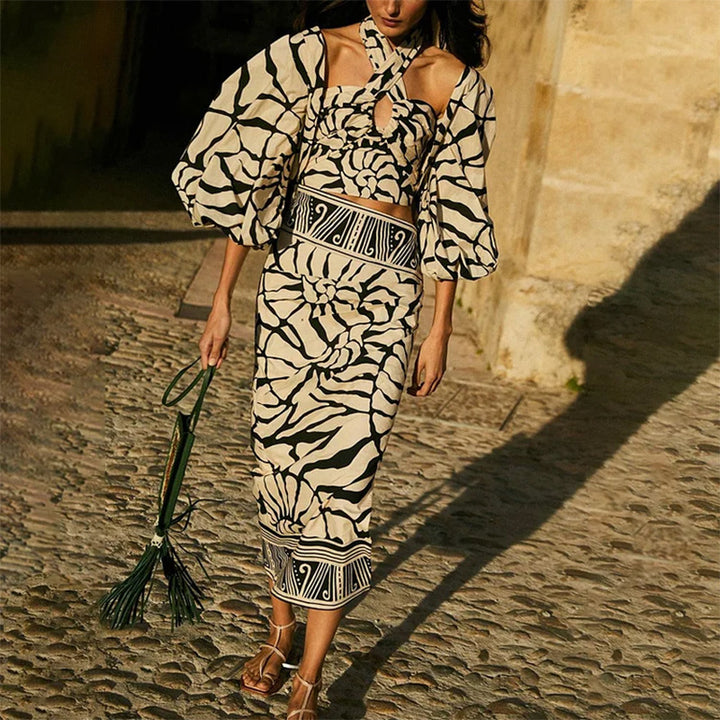 Halter One Piece Swimsuit Women Vacation Beach Suit Bikini