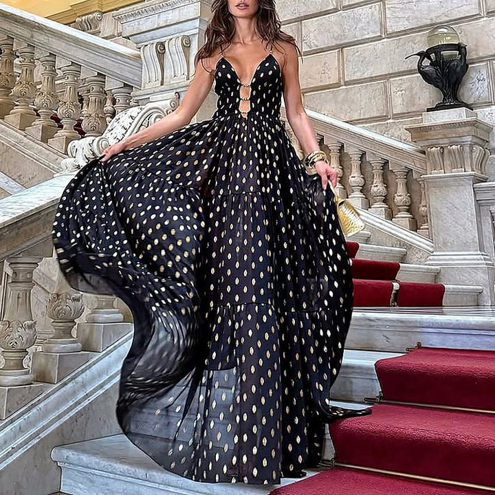 V neck Sexy One Piece Swimsuit Women Long Skirt Set