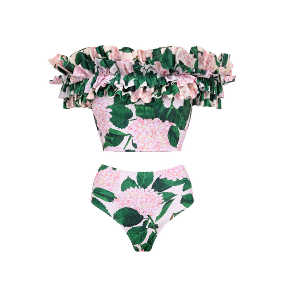 Multicolor Split Swimsuit