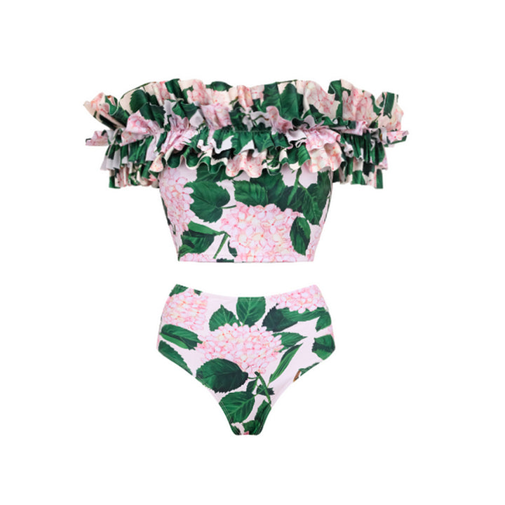 Multicolor Split Swimsuit