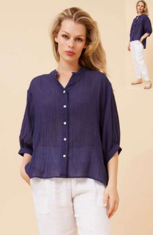 Emma Navy Shirt