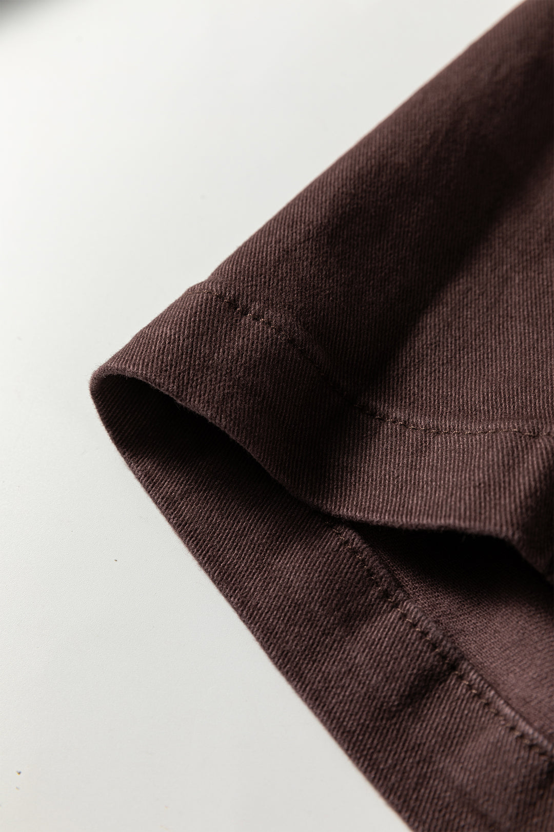 Red Sandalwood Solid Color Seamed Center Wide Leg Cropped Jeans - Lulubelles Clothing and Accessories