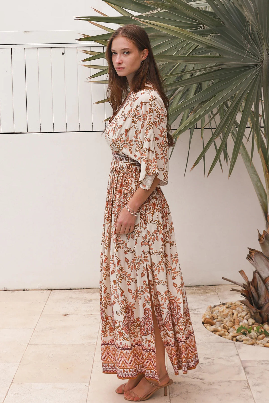 Jessiah Natural Midi Dress