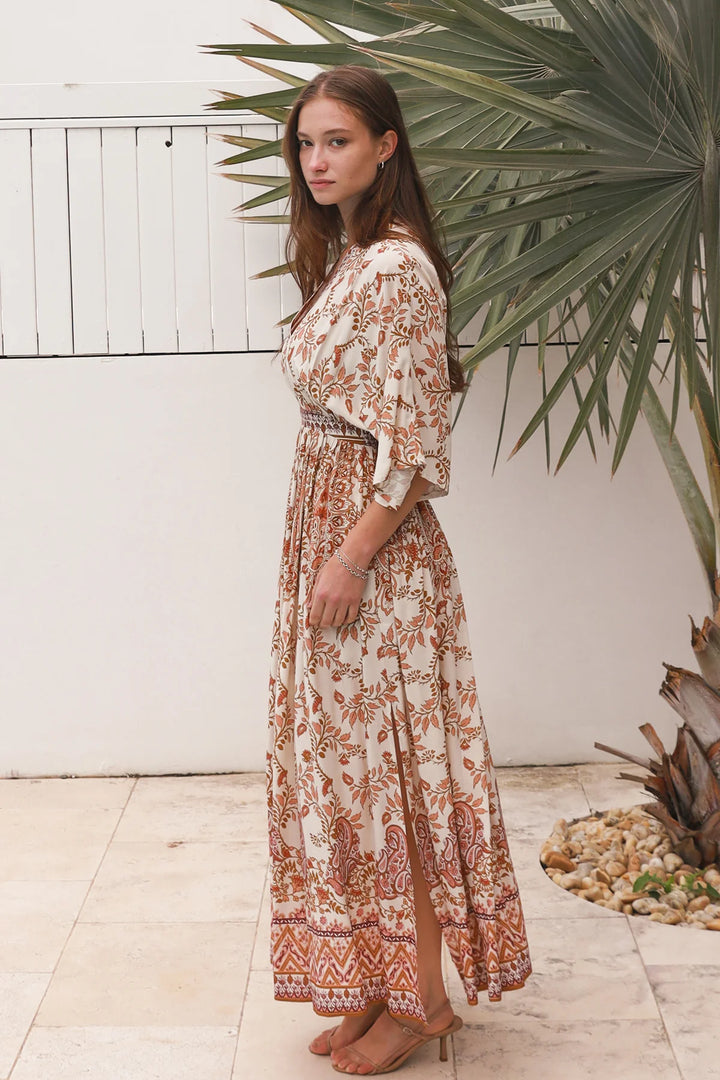 Jessiah Natural Midi Dress