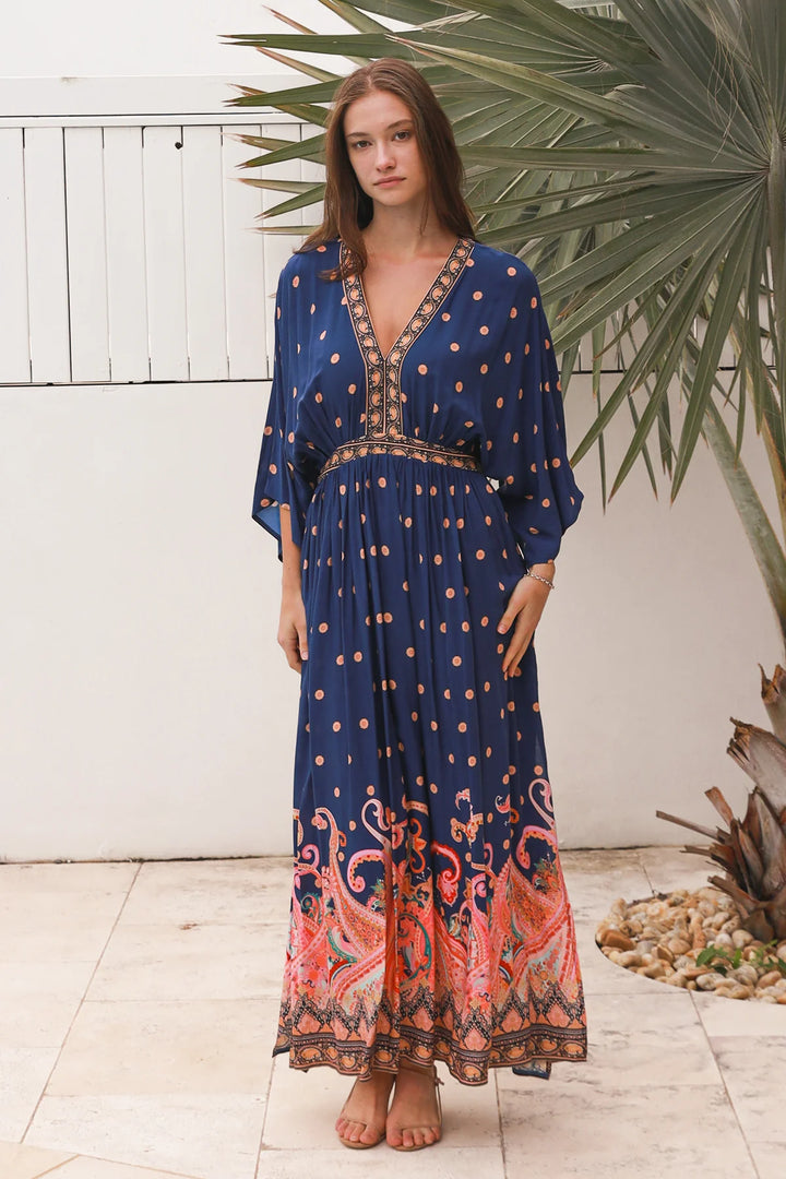 Sofia Navy Midi Dress